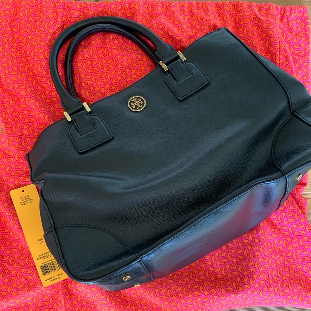 Tory Burch Robinson double zip tote